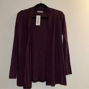 Michael Stars Open Shawl Cardigan Merlot One Size NEW